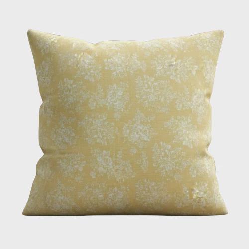 Cath Kidston Washed Rose Cushion Cover , Ochre Yellow Vintage Throw Pillow , Handmade UK