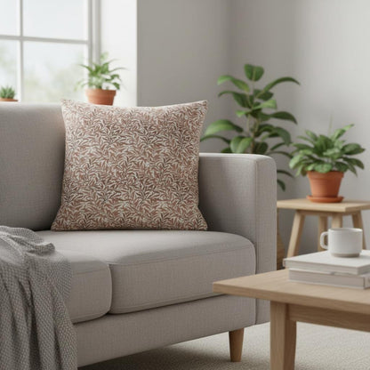 William Morris Cushion Cover Willow Bough Rust , Cotton Throw Pillow , Handmade UK