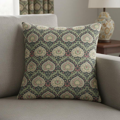 William Morris Eden Cushion Cover , Floral Midnight Throw Pillow , Handmade UK
