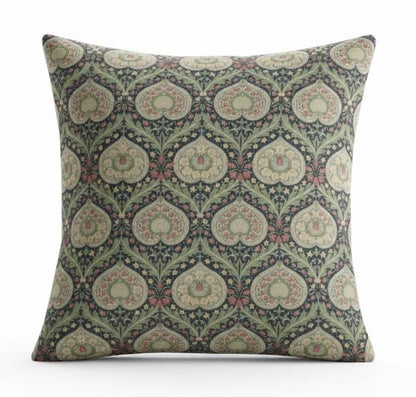 William Morris Eden Cushion Cover , Floral Midnight Throw Pillow , Handmade UK