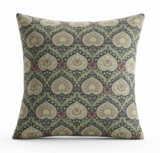 William Morris Eden Cushion Cover , Floral Midnight Throw Pillow , Handmade UK