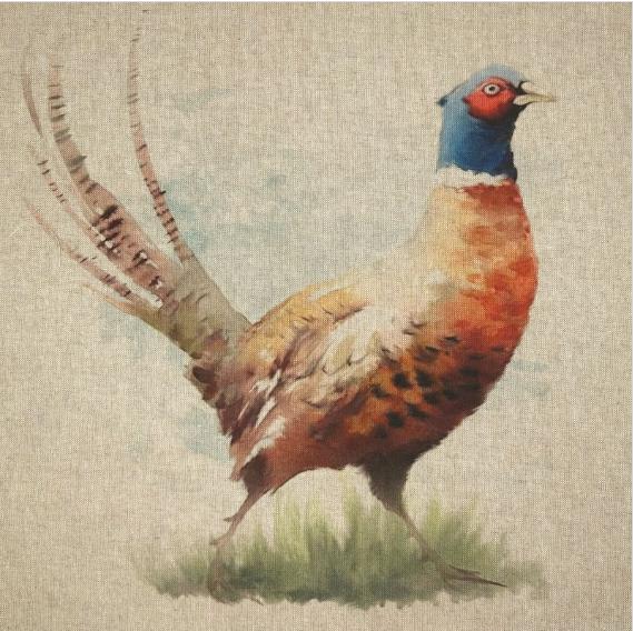 Pheasant Natural Beige Cushion Cover