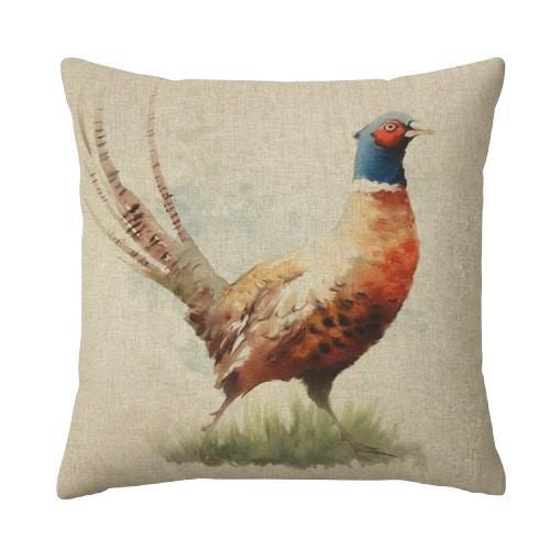 Pheasant Natural Beige Cushion Cover