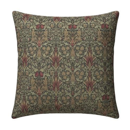 William Morris Snakeshead Mocha Cushion Cover , Floral Throw Pillow , Handmade UK