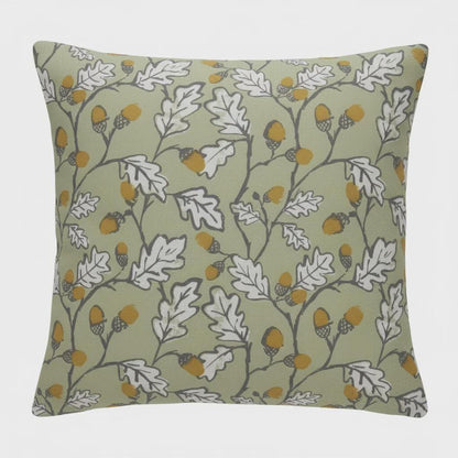 Acorn Trail Sage Green Cushion Cover , Handmade UK