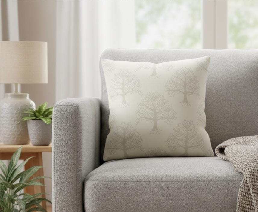 Great Oak Tree Pumice Cushion Cover , Handmade UK