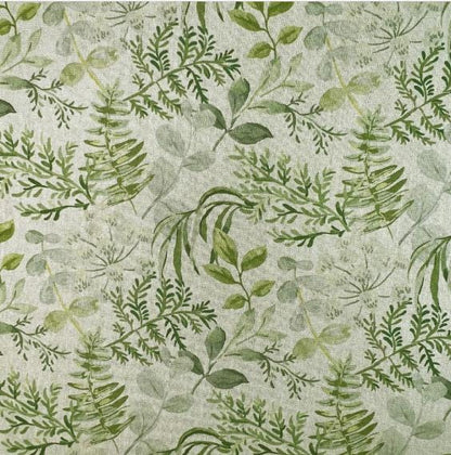 Elegant Green Botanical Leaf Floral Cushion Cover , Handmade UK