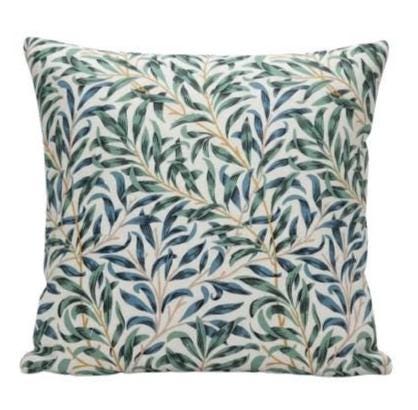 William Morris Cushion Cover Willow Bough Seafoam, Leaf Leaves Throw Pillow, Handmade UK
