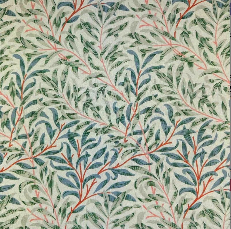William Morris Table Runner Willow Bough Meadow, Cotton Napkins, Handmade in UK