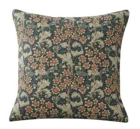William Morris Orchid Floral Nightshade Grey Cushion Cover , Handmade UK ,