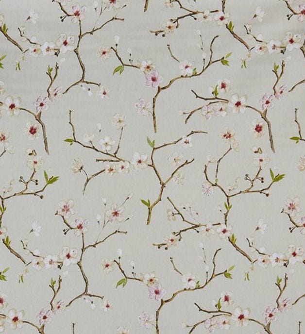 Cherry Blossom Floral Emi Chintz Cushion Cover , Handmade Flowers Throw Pillow