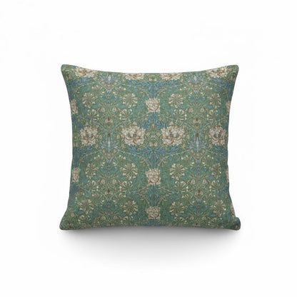 William Morris Cushion Cover Honeysuckle Seaspray Green, Floral Throw Pillow , Handmade UK