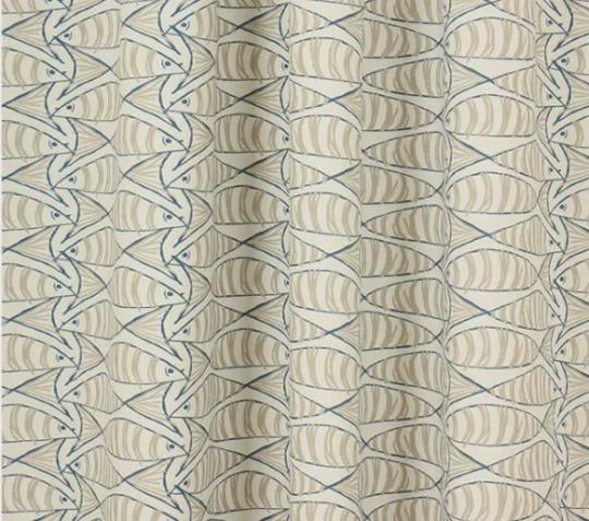 Cornish Sardines Sprats Cushion Cover , Seaside Fish Nautical Throw Pillow , Handmade UK