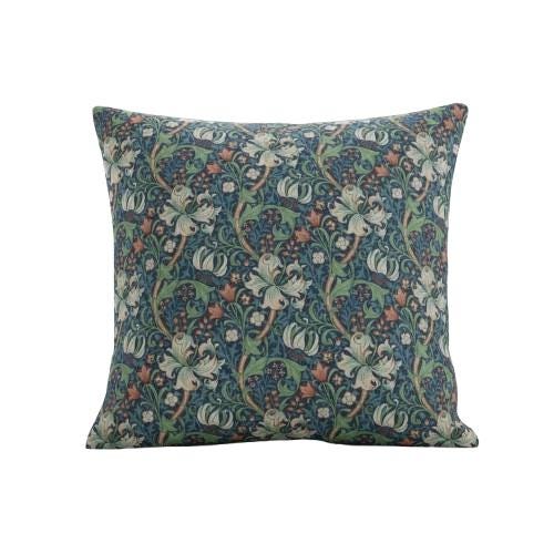 William Morris Golden Lily Jewel Cushion Cover , Floral Throw Pillow , Handmade UK