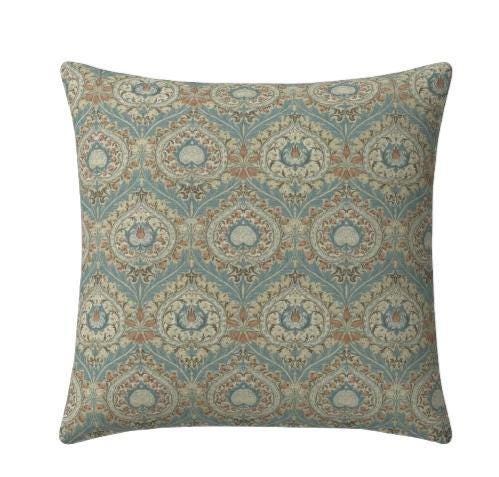 William Morris Eden Cushion Cover , Floral Azure Blue Throw Pillow , Handmade UK