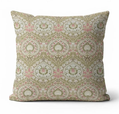 William Morris Eden Rose Cushion Cover , Floral Pink Throw Pillow , Handmade UK