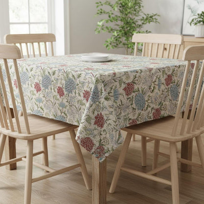 William Morris The Cray Coated Tablecloth Paradise Blue , Water Resistant Teflon Coated , Round Oval Rectangle