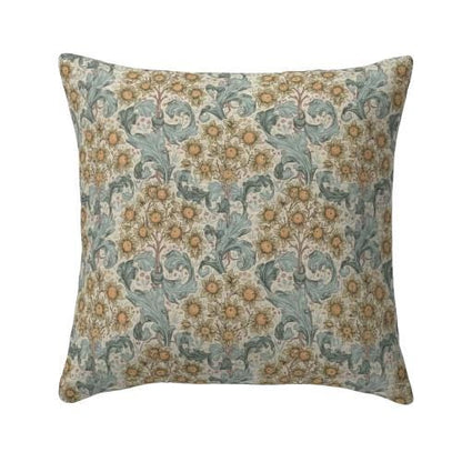 William Morris Cushion Cover Orchid Tourmaline Natural, Floral Throw Pillow, Handmade UK