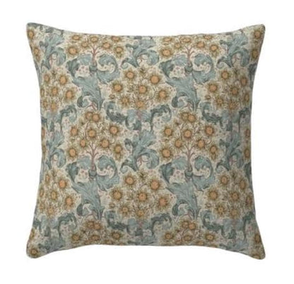 William Morris Cushion Cover Orchid Tourmaline Natural, Floral Throw Pillow, Handmade UK