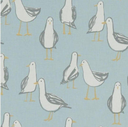 Coastal Seagull Laridae Blue Table Runner, Nautical Marine Seaside Design, Handmade UK