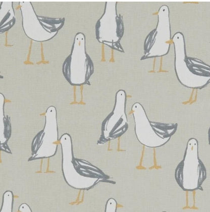Coastal Seagull Laridae Beige Table Runner, Nautical Marine Seaside Design, Handmade UK