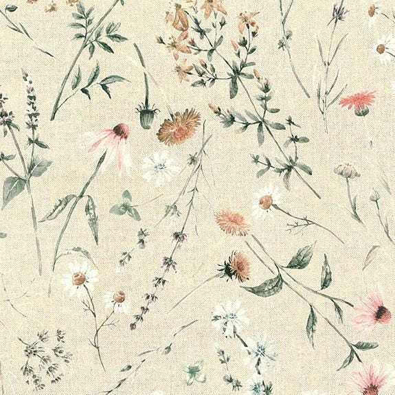 Floral Chloe Tablecloth, Flowers Table cloth , Round Oval Square Rectangle , Napkins , Handmade UK