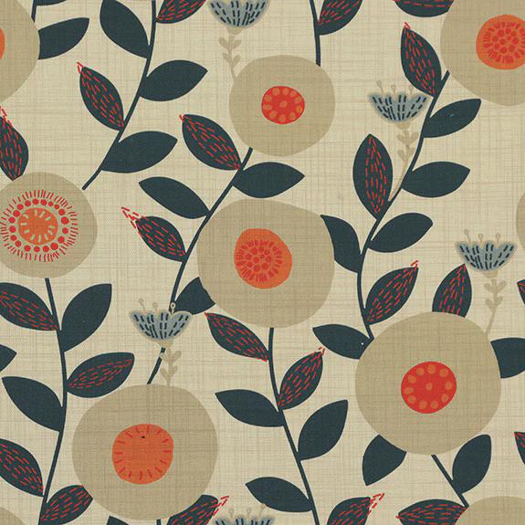Scandi Floral Tablecloth. Seville Flowers Table cloth. Round Oval Square Rectangle. Napkins. Handmade UK