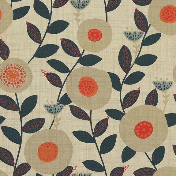 Scandi Floral Tablecloth. Seville Flowers Table cloth. Round Oval Square Rectangle. Napkins. Handmade UK