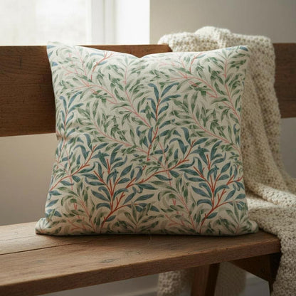 William Morris Cushion Cover Willow Bough Meadow, Leaf Leaves Throw Pillow, Handmade UK