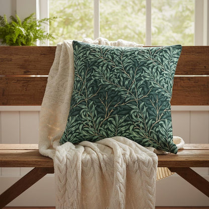 William Morris Cushion Cover Willow Bough Jungle, Leaf Leaves Throw Pillow, Handmade UK