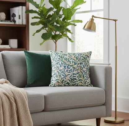 William Morris Cushion Cover Willow Bough Seafoam, Leaf Leaves Throw Pillow, Handmade UK