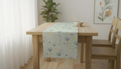 Scandi Floral Bergen Seafoam Table Runner