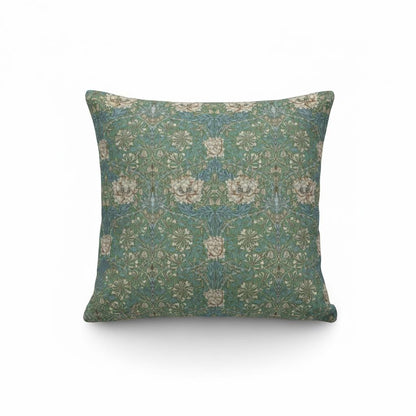 William Morris Cushion Cover Honeysuckle Seaspray Green, Floral Throw Pillow , Handmade UK