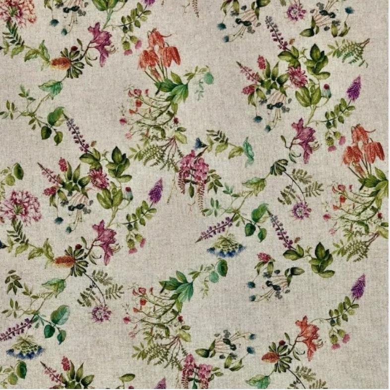 Botanical Garden Floral Cushion Cover, Handmade UK