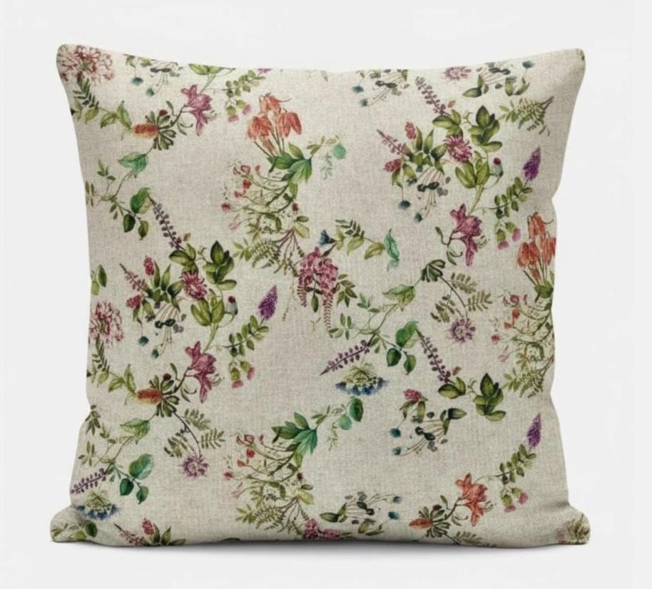 Botanical Garden Floral Cushion Cover, Handmade UK