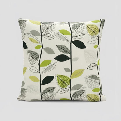 Autumn Leaves Green Lime Cushion Cover , Leaf Cushion Cover , Throw Pillow , Scatter Cushions , Cushion Cover UK