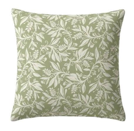 Berry Clusters Leaves Floral Sage Green Cushion Cover , Throw Pillow , Scatter Cushions , Cushion Cover UK