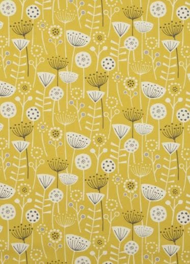 Scandi Floral Table Runner, Bergen Ochre Yellow Table Decor, Various Size