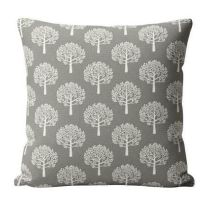 Mulberry Trees Dove Beige Cushion Cover, Handmade UK Throw Pillow