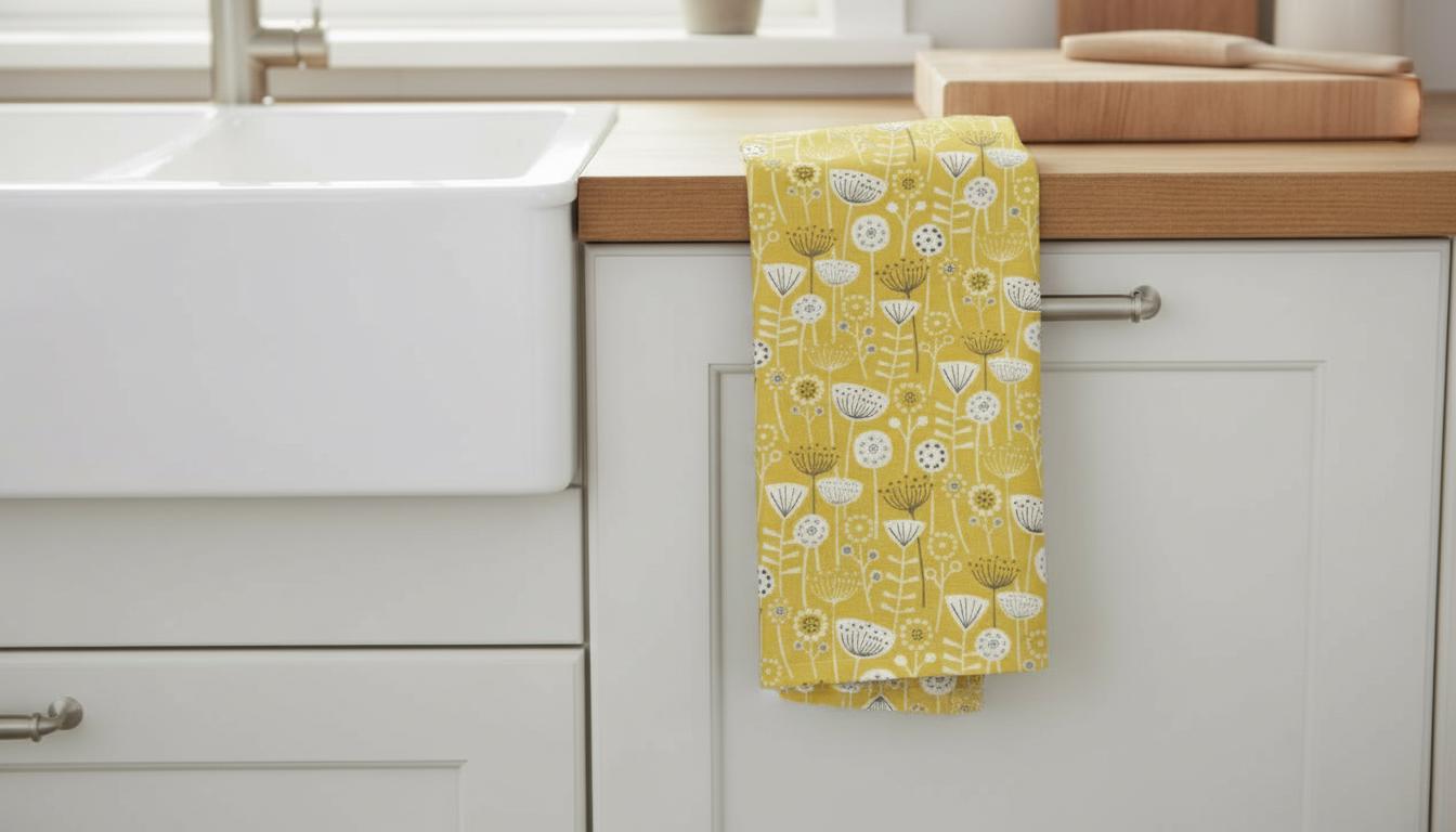 Scandi Floral Bergen Tea Towel