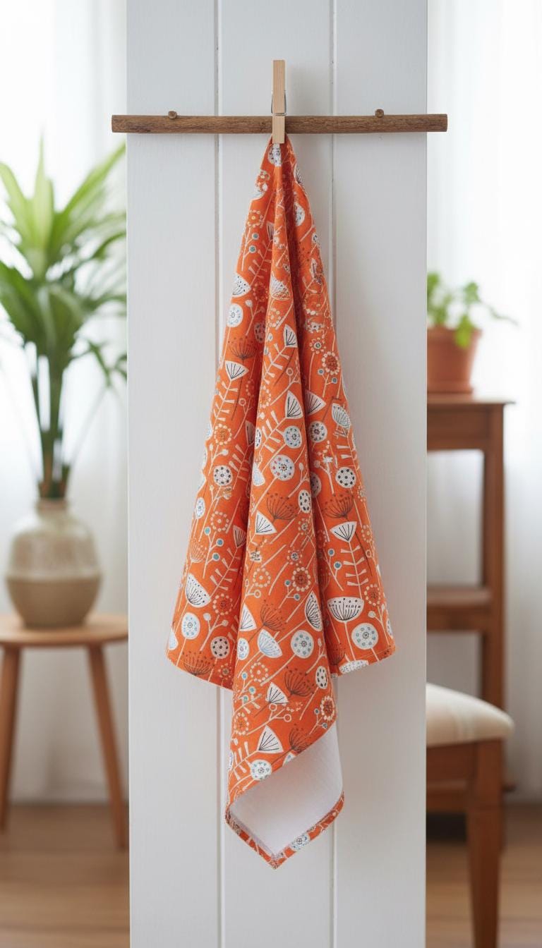 Scandi Floral Bergen Tea Towel