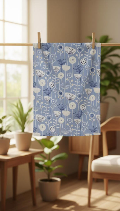 Scandi Floral Bergen Tea Towel