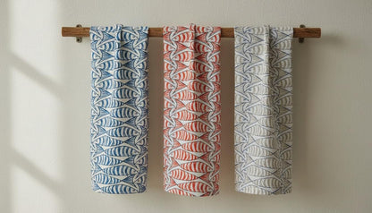Cornish Sardines Tea Towel, Nautical Marine Seaside Tea Towel, Sprats Fish Cotton Tea Towel
