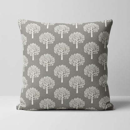 Mulberry Trees Dove Beige Cushion Cover, Handmade UK Throw Pillow
