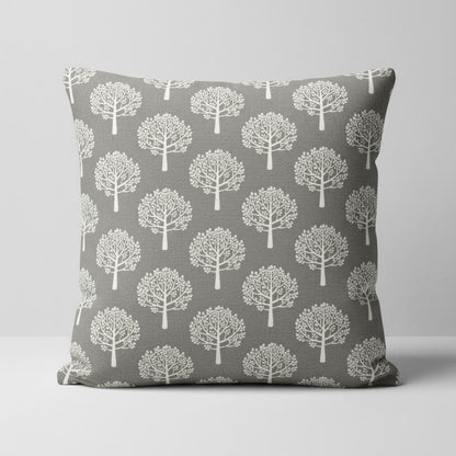 Mulberry Trees Dove Beige Cushion Cover, Handmade UK Throw Pillow