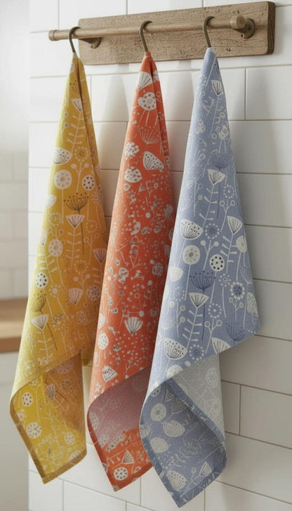 Scandi Floral Bergen Tea Towel