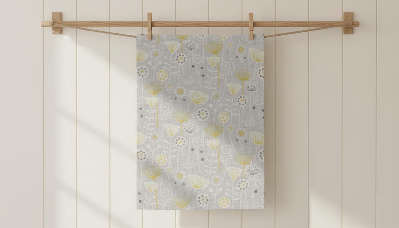 Scandi Floral Bergen Tea Towel