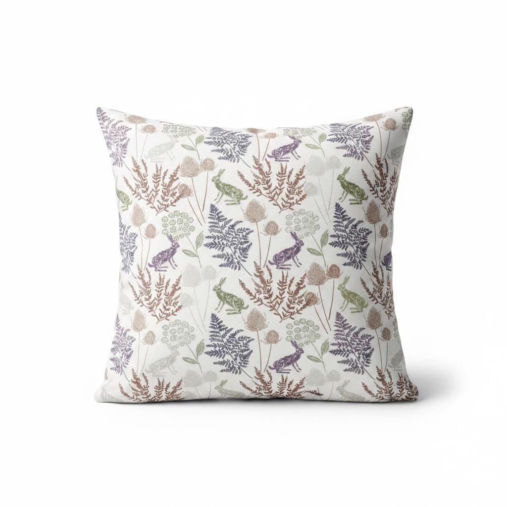 Kielder Hare Rabbit Natural Cushion Cover