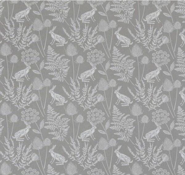 Kielder Hare Rabbit Dove Grey Cushion Cover