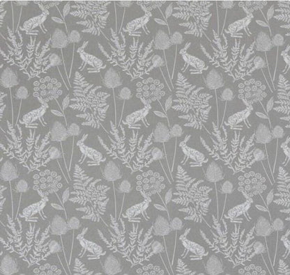 Kielder Hare Rabbit Dove Grey Cushion Cover